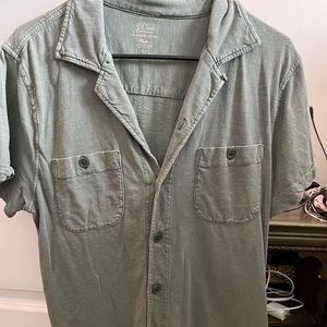 J. Crew slub cotton camp collar button up